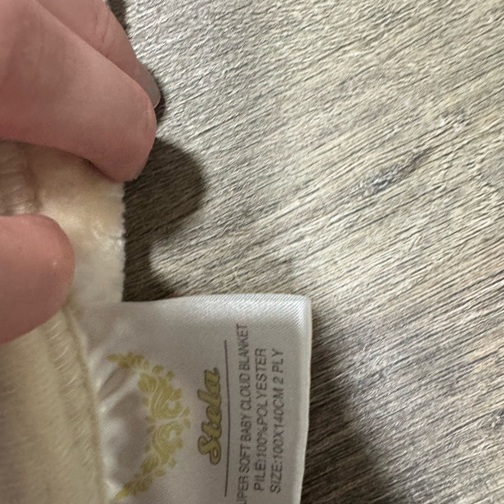 Sealy Cream Baby Blanket - Soft Plush